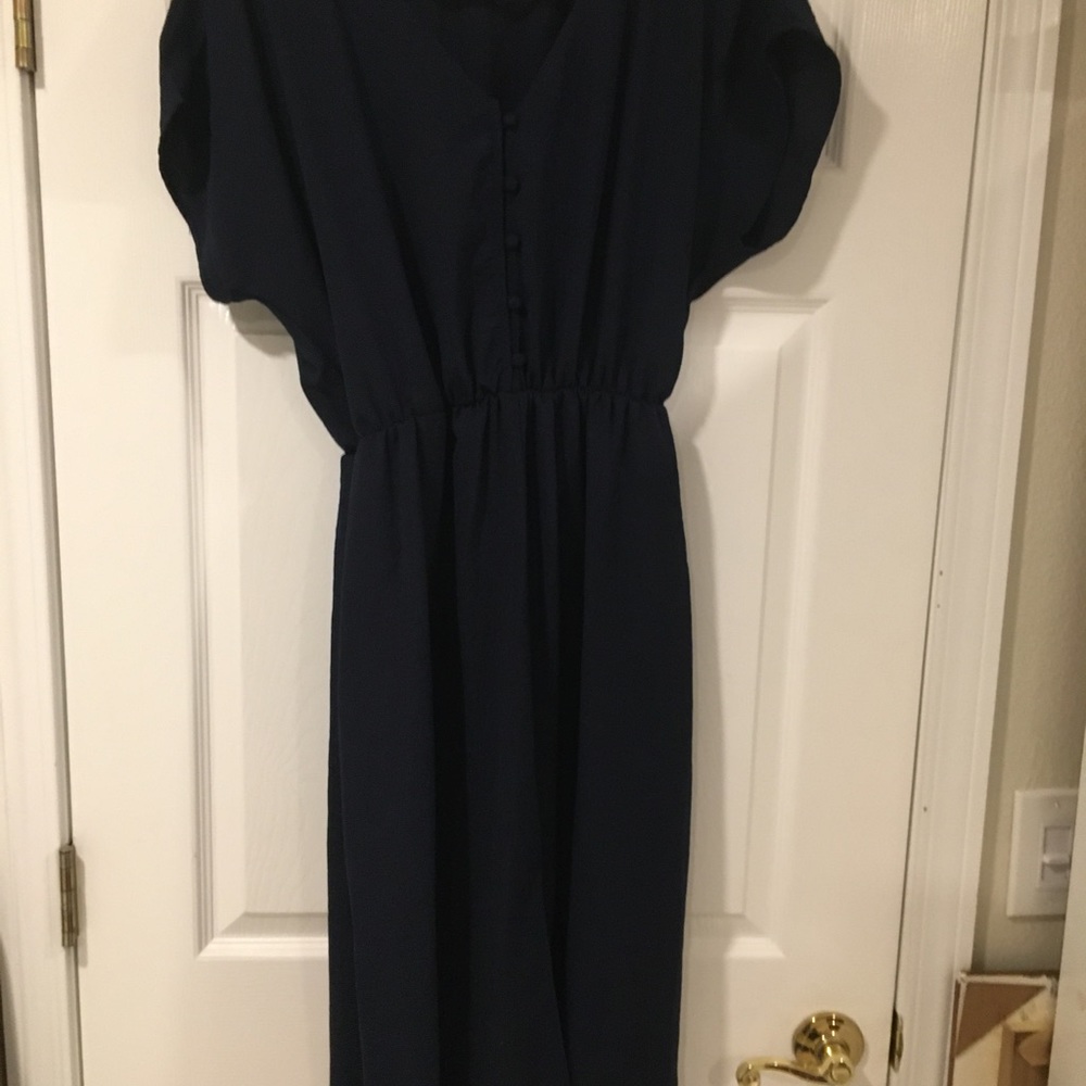 Navy midi dress
